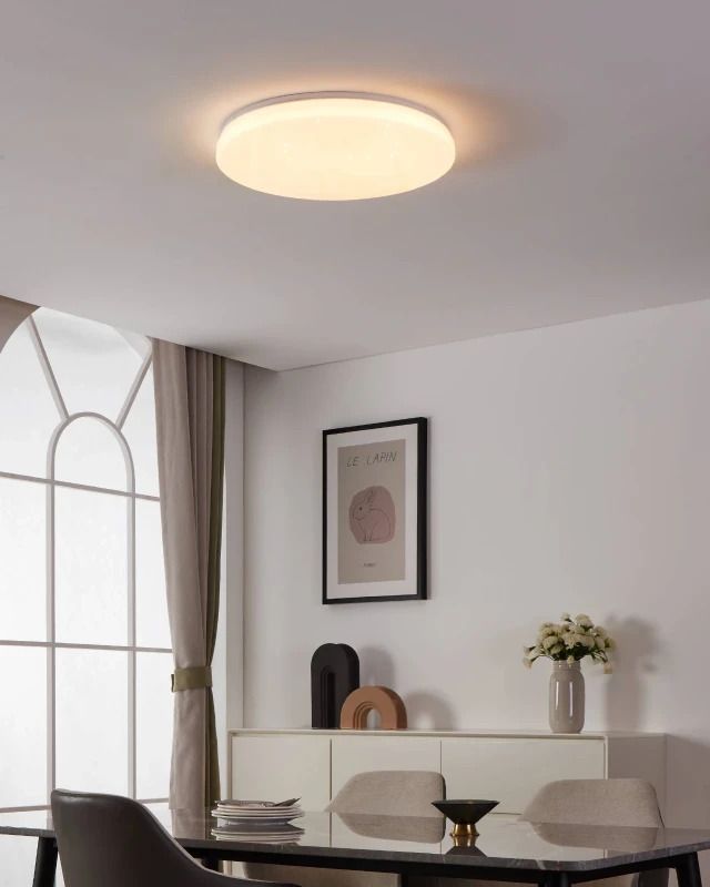 EGLO Plafond/wandarmatuur Smart Totari | 44.8W 2700K/6500K 4960Lm | IP20 Dimbaar Zigbee | Kristaleffect