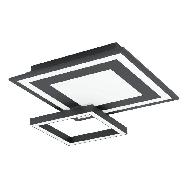 EGLO Plafondlamp Smart Savatarila | 21.6W RGB 2600Lm | IP20 Dimbaar Zigbee | Zwart