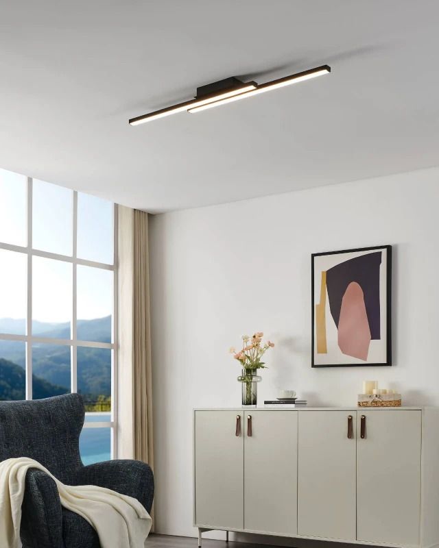 EGLO Plafondlamp Smart Fraioli | 34W RGB 4800Lm | IP20 Dimbaar Zigbee | Zwart