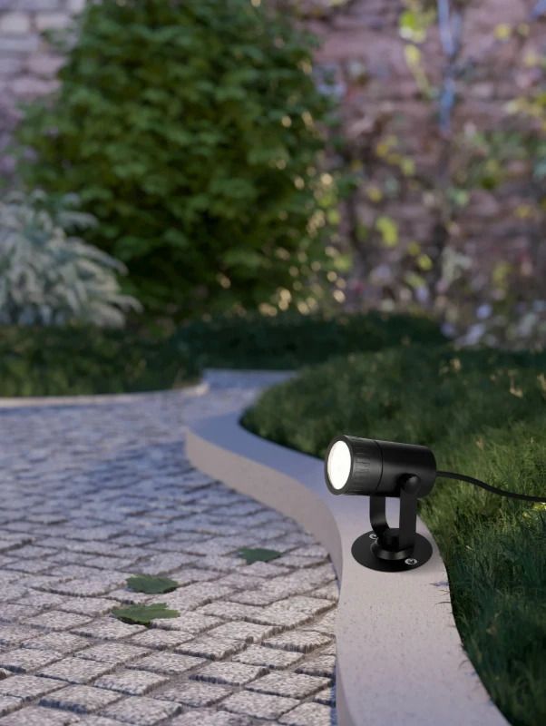 EGLO LED Tuinspot Smart Nema | 1X GU10 4.9W RGB 345Lm | IP65 Zigbee | Zwart