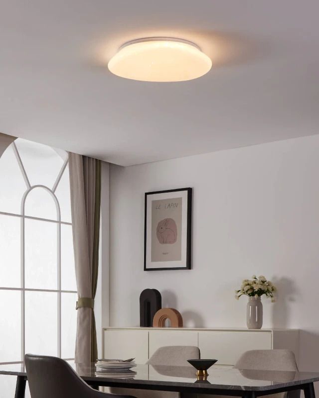 EGLO Plafondlamp Smart Sileras | 21.6W RGB 2700Lm | IP20 Dimbaar Zigbee | Kristaleffect