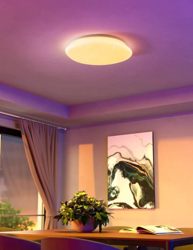 EGLO Plafondlamp Smart Sileras | 33W RGB 4050Lm | IP20 Dimbaar Zigbee | Kristaleffect