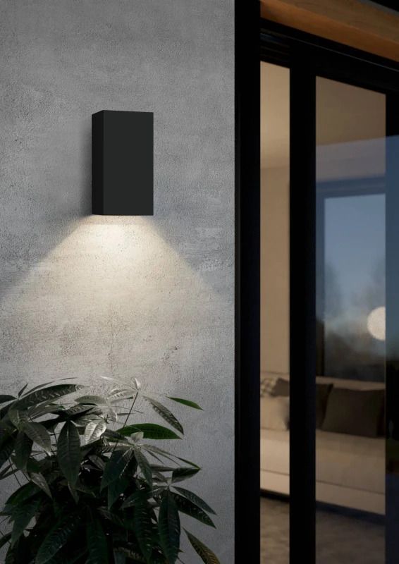 EGLO Wandlamp Smart Eremitana | 2X GU10 9.8W | IP55 Dimbaar Zigbee | Zwart