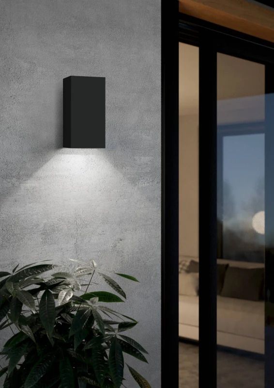 EGLO Wandlamp Smart Eremitana | 2X GU10 9.8W | IP55 Dimbaar Zigbee | Zwart