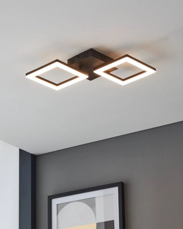 EGLO Plafondlamp Smart Paranday | 15.5W 3000K/6500K 1800Lm | IP20 Dimbaar Zigbee | Zwart/wit