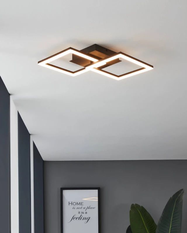 EGLO Plafondlamp Smart Paranday | 21.5W 3000K/6500K 2500Lm | IP20 Dimbaar Zigbee | Zwart/wit