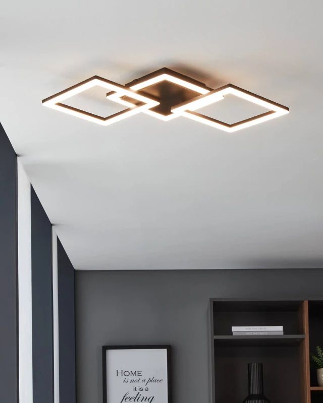 EGLO Plafondlamp Smart Paranday | 32.4W 3000K/6500K 4000Lm | IP20 Dimbaar Zigbee | Zwart/wit