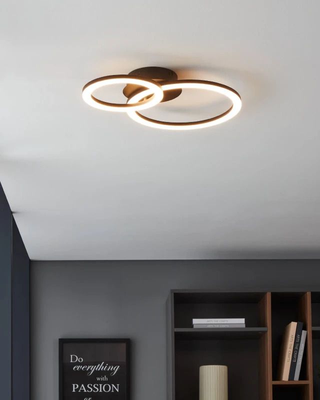 EGLO Plafondlamp Smart Parrapos | 15W 3000K/6500K 2100Lm | IP20 Dimbaar Zigbee | Zwart/wit