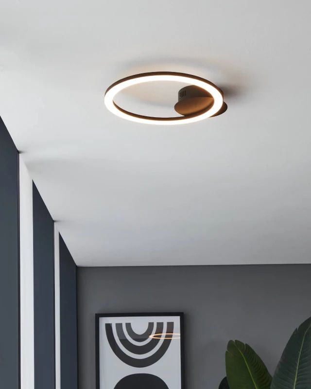 EGLO Plafondlamp Smart Parrapos | 12W 3000K/6500K 1000Lm | IP20 Dimbaar Zigbee | Zwart/wit