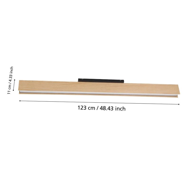 EGLO Plafondlamp Smart Anchorena | 35W RGB 3980Lm | IP20 Dimbaar Zigbee | Hout/zwart