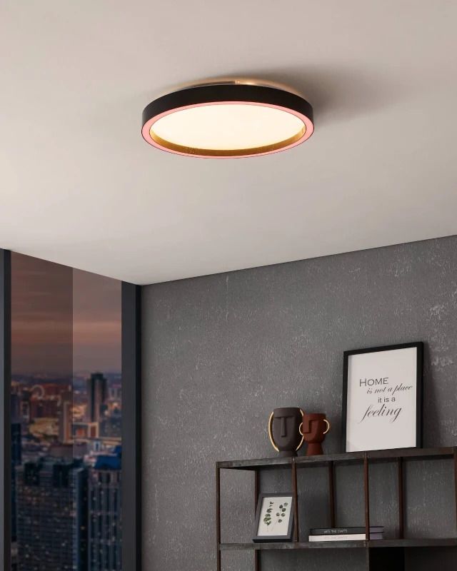 EGLO Plafondlamp Smart Montemorelos | 17.8W RGB 2150Lm | IP20 Dimbaar Zigbee | Zwart
