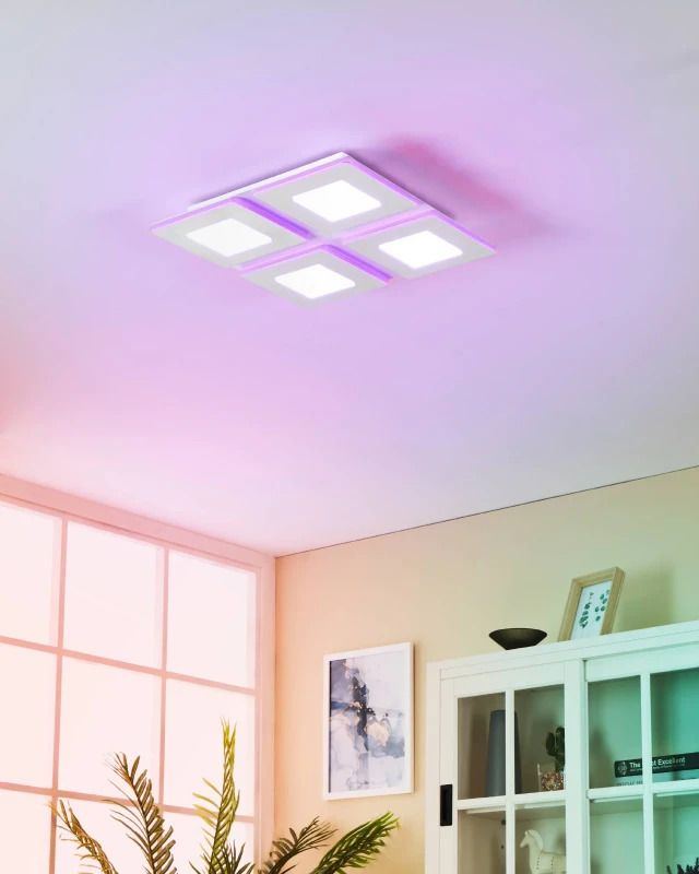 EGLO Plafondlamp Smart Padrogiano | 26.2W RGB 3800Lm | IP20 Dimbaar Zigbee | Wit