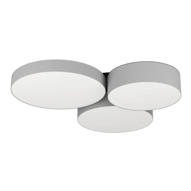 EGLO Plafondlamp Smart Barbano | 22.5W RGB 2550Lm | IP20 Dimbaar Zigbee | Grijs/glas