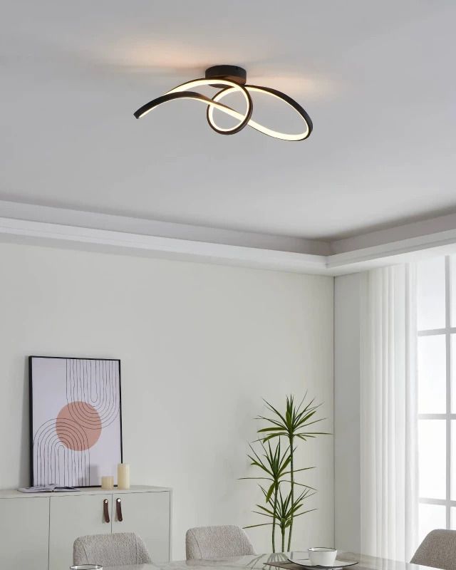 EGLO Plafondlamp Smart Calarossa | 22W RGB 2500Lm | IP20 Dimbaar Zigbee | Zwart/wit