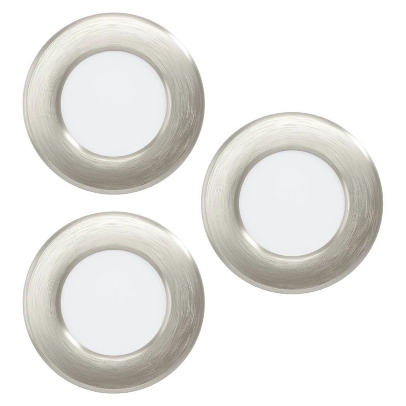 EGLO 3X LED Inbouwspot Smart Fueva 6 | 8.4W RGB 1020Lm | IP44 Dimbaar Zigbee | Rvs
