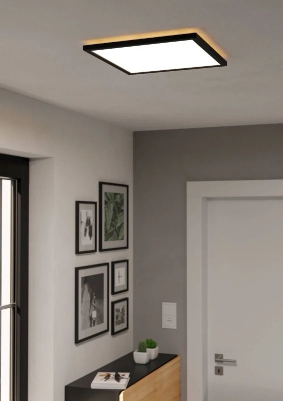 EGLO Plafondlamp Smart Rovito | 17.6W RGB 2400Lm | IP44 Dimbaar Zigbee | Zwart