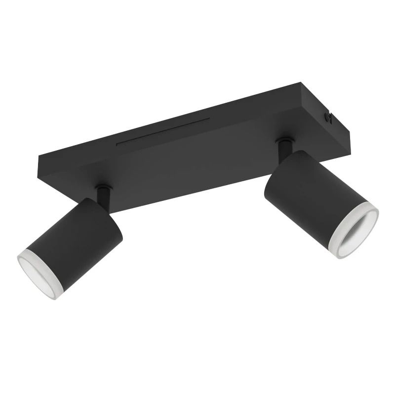 EGLO Plafondspot 2X Smart Melitello | 7.4W RGB 1100Lm | IP20 Dimbaar Zigbee | Zwart