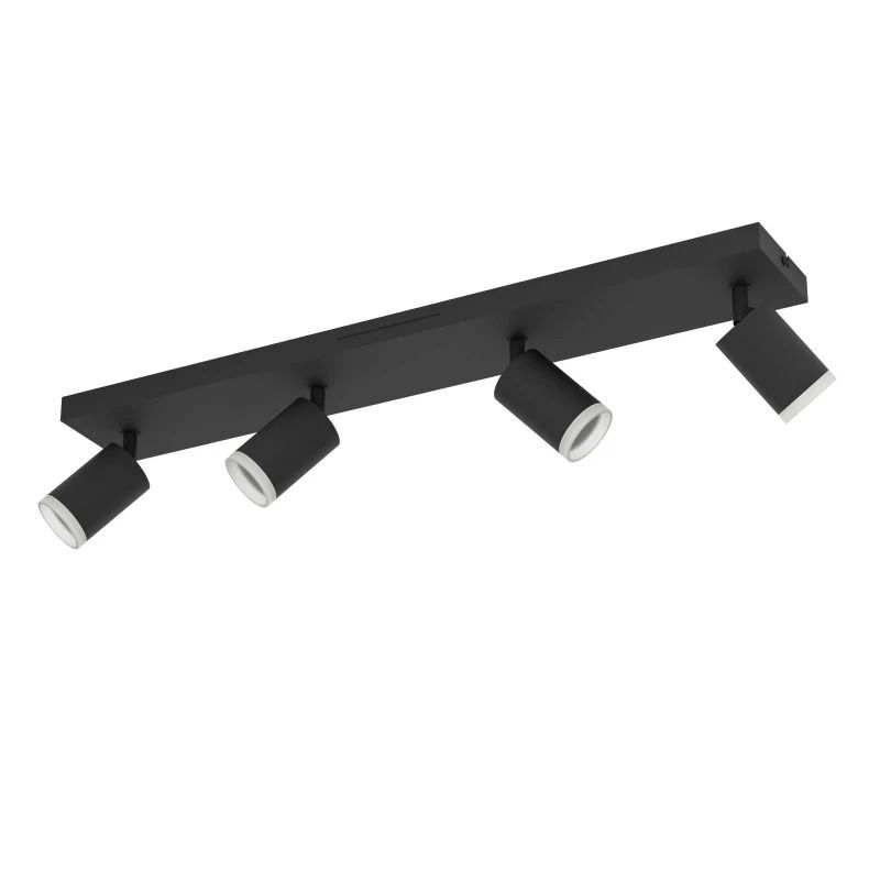 EGLO Plafondspot 4X Smart Melitello | 14.8W RGB 2200Lm | IP20 Dimbaar Zigbee | Zwart
