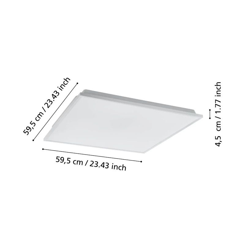 EGLO Plafondlamp Smart Herrora | 31.8W 2700K/6500K 4500Lm | IP20 Dimbaar Zigbee | Wit