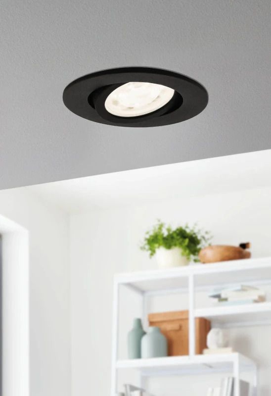 EGLO LED Inbouwspot Smart Saliceto | 4.7W RGB 345Lm | IP44 Dimbaar Zigbee | Zwart