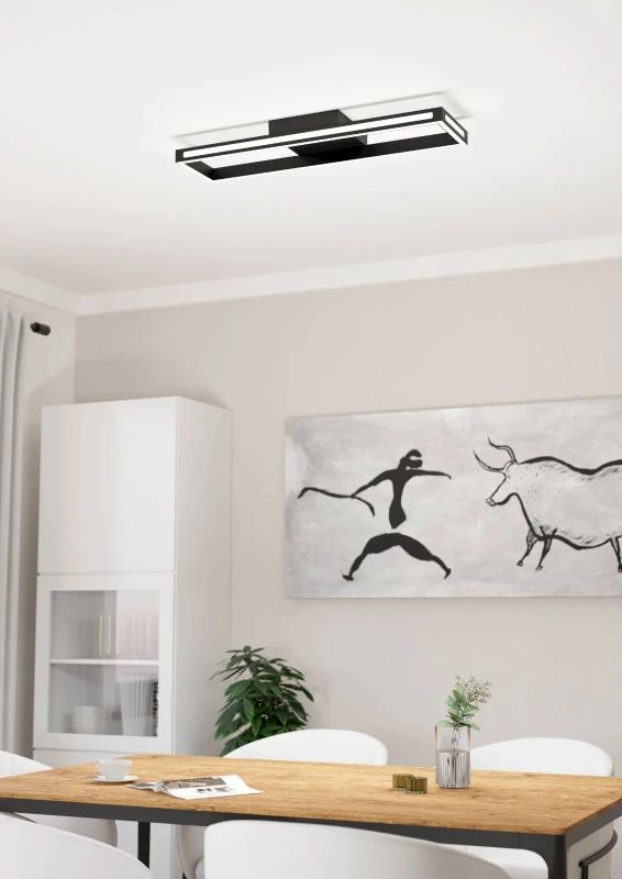 EGLO Plafondlamp Smart Salvilanas | 21W 2700K/6500K 2700Lm | IP20 Dimbaar Zigbee | Zwart