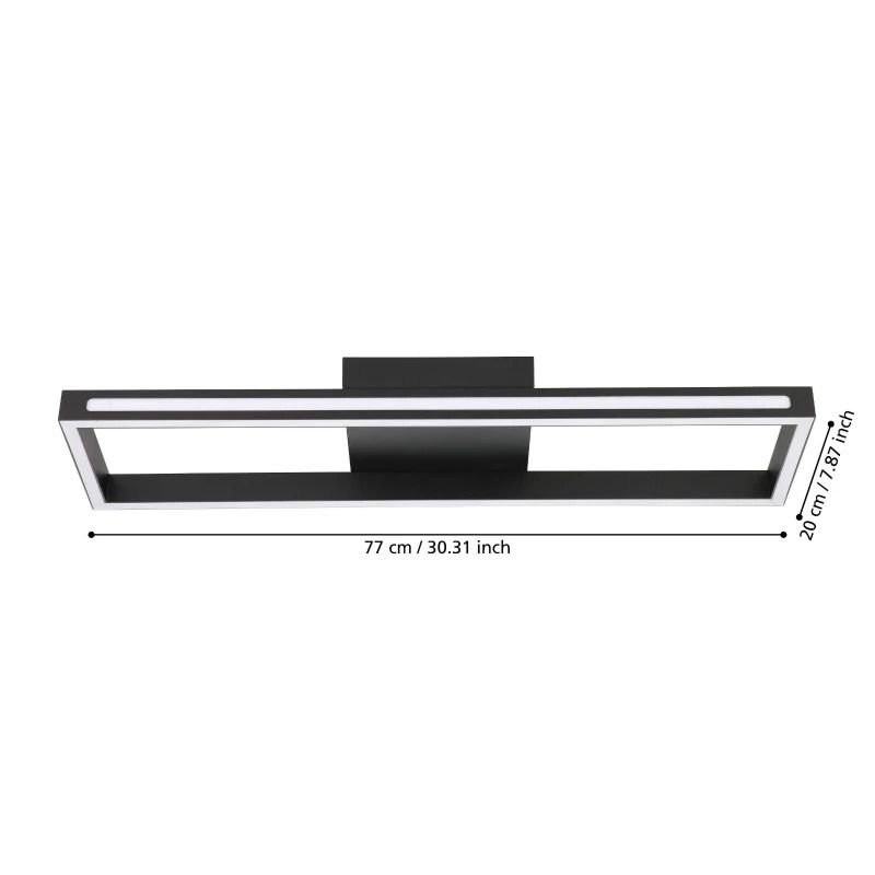 EGLO Plafondlamp Smart Salvilanas | 21W 2700K/6500K 2700Lm | IP20 Dimbaar Zigbee | Zwart