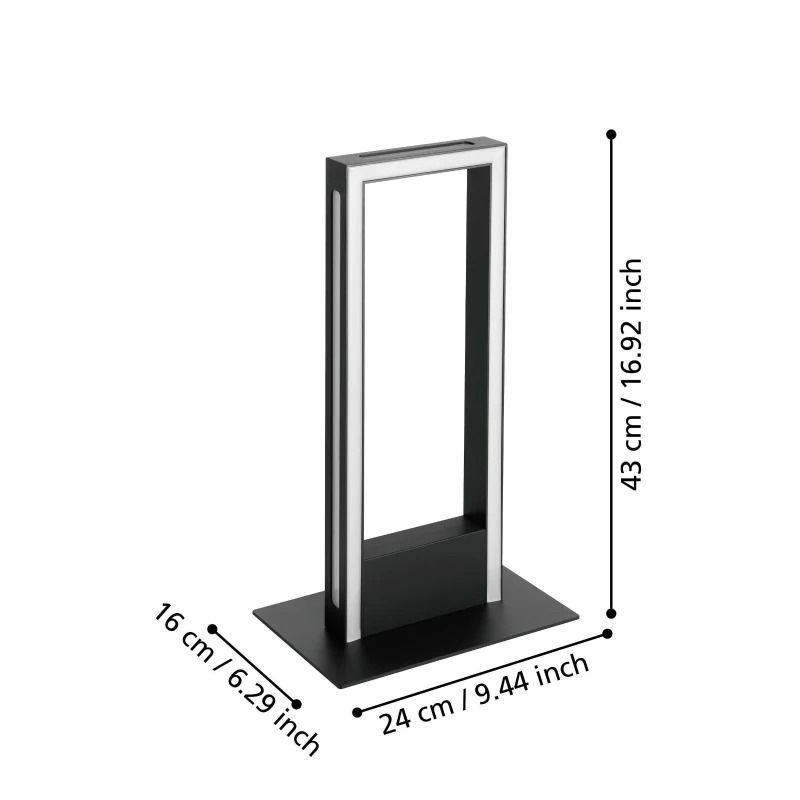 EGLO LED Vloerlamp Smart Salvilanas | 16W 2700K/6500K 1800Lm | Dimbaar Zigbee | Zwart