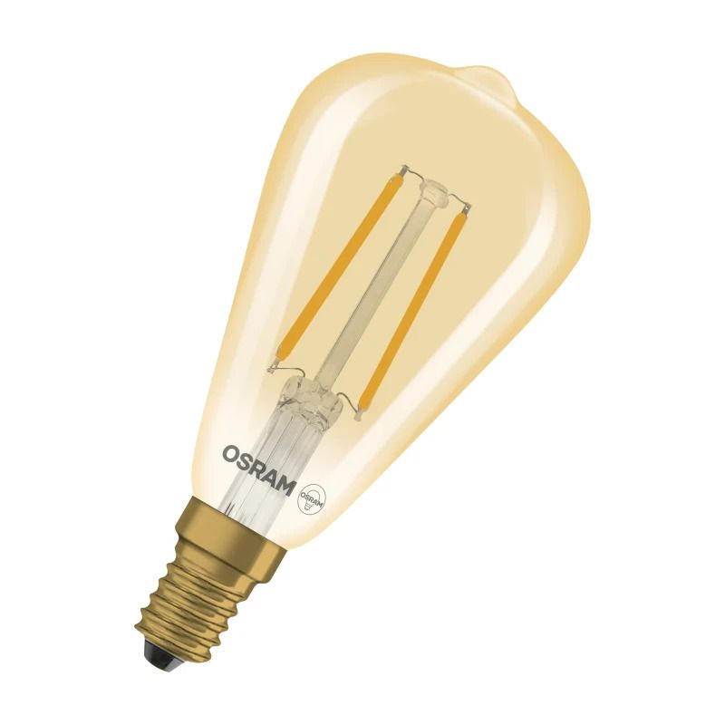 Osram E14 LED Edison Lamp | 2.8W Goud 2200K 220V/240V 822 250Lm | 320° Dimbaar