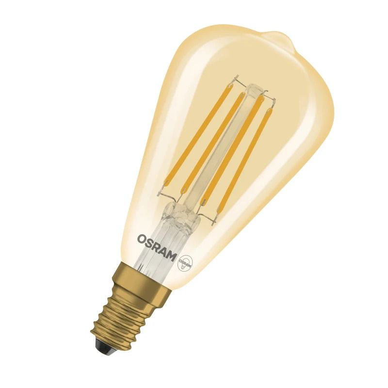 Osram E14 LED Kaarslamp | 4.8W Goud 2200K 220V/240V 822 360Lm | 320° Dimbaar