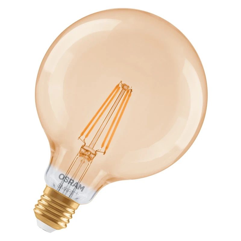 Osram Smart E27 LED Globelamp | 6W Goud 2400K 220V/240V 824 680Lm | 300° Ø125mm Dimbaar
