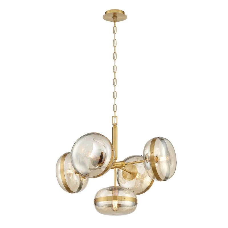 Eurofase LED Kroonluchter | 5X E27 Max 40W | Antique Brass