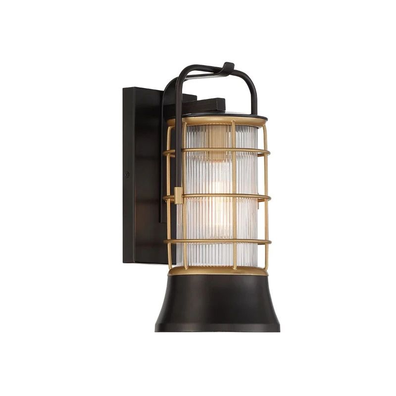 Eurofase LED Wand Buitenlamp Rivamar | 1X E27 Max 40W | Black and Brushed Gold
