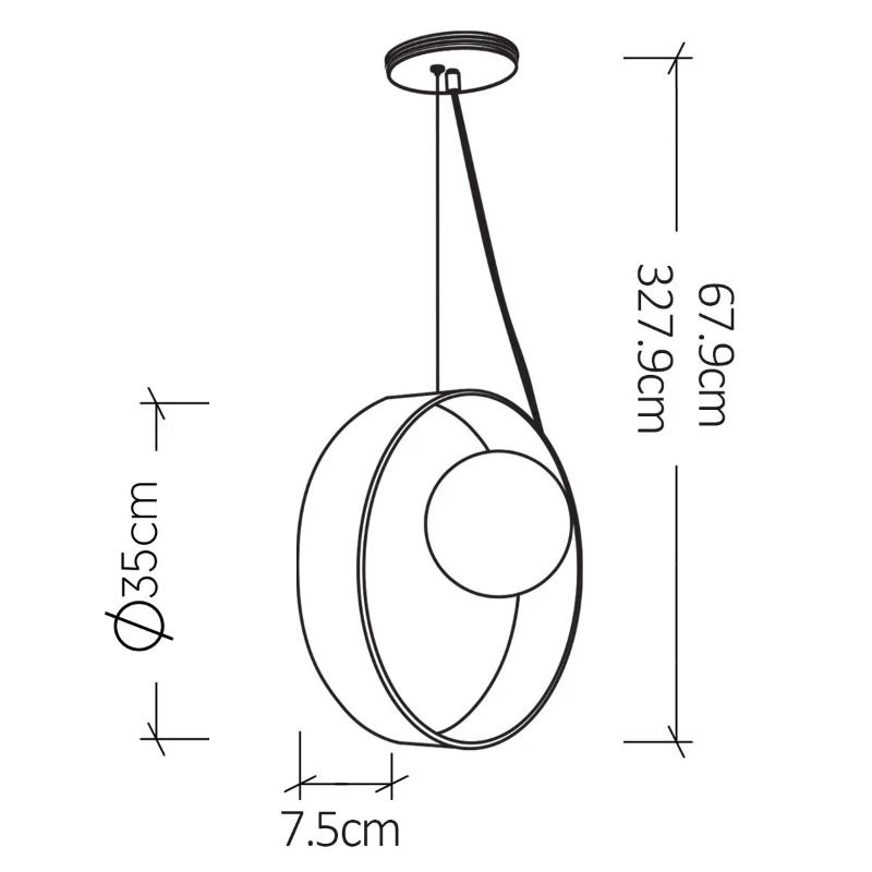 Accord Houten LED Hanglamp Sfera | 1X E27 Max 40W | Teak