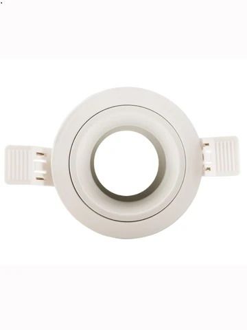 Interlight Frames MR16 GU10 | MR16 hotel frame 90mm rond groot wit RAL9016 IP20