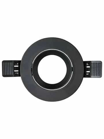 Interlight Frames MR16 GU10 | MR16 frame 90mm rond zwart RAL7021 IP20