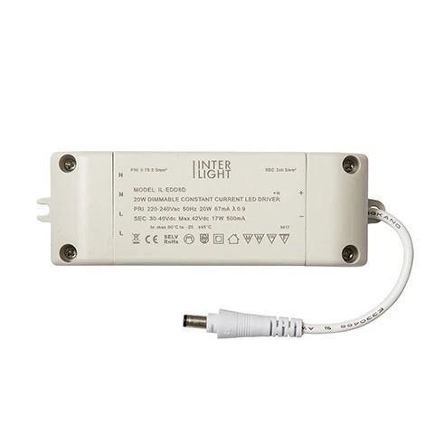 Interlight LED Driver | 500mA 20W 30V/40V | Dimbaar IP20