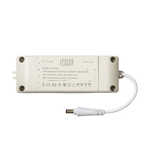 Interlight LED Driver | 350mA 15W 30V/40V | Dimbaar IP20