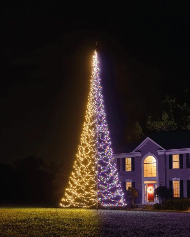 Fairybell Buitenkerstboom | 800cm 3000 LEDs | Warm Wit & Meerkleurig |LED niet uitwisselbaar | Exclusief Mast