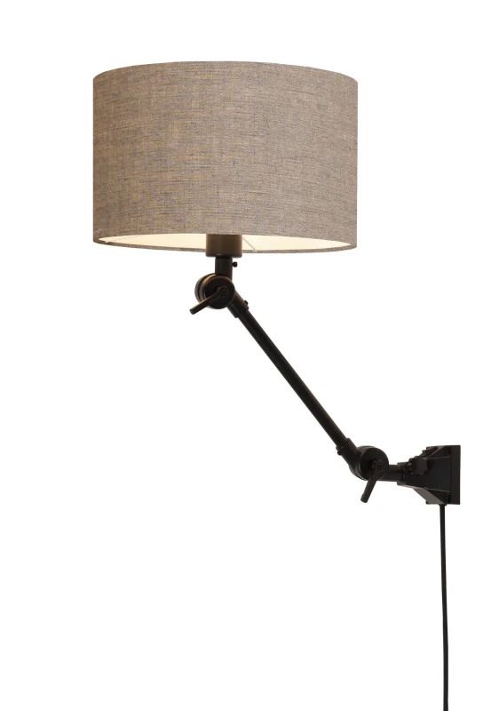 it's about RoMi LED Wandlamp Amsterdam | 1X E27 Max 40W | Dark Linen