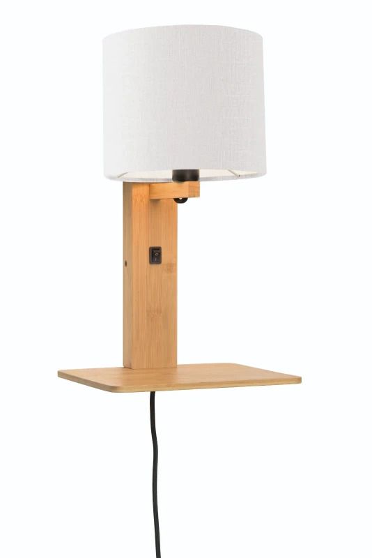 Good&Mojo Bamboe LED Wandlamp Andes | 1X E14 Max 40W | White