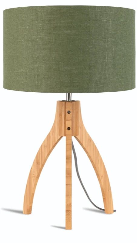 Good&Mojo Bamboe LED Tafellamp Annapurna | 1X E27 Max 40W | Green Forest