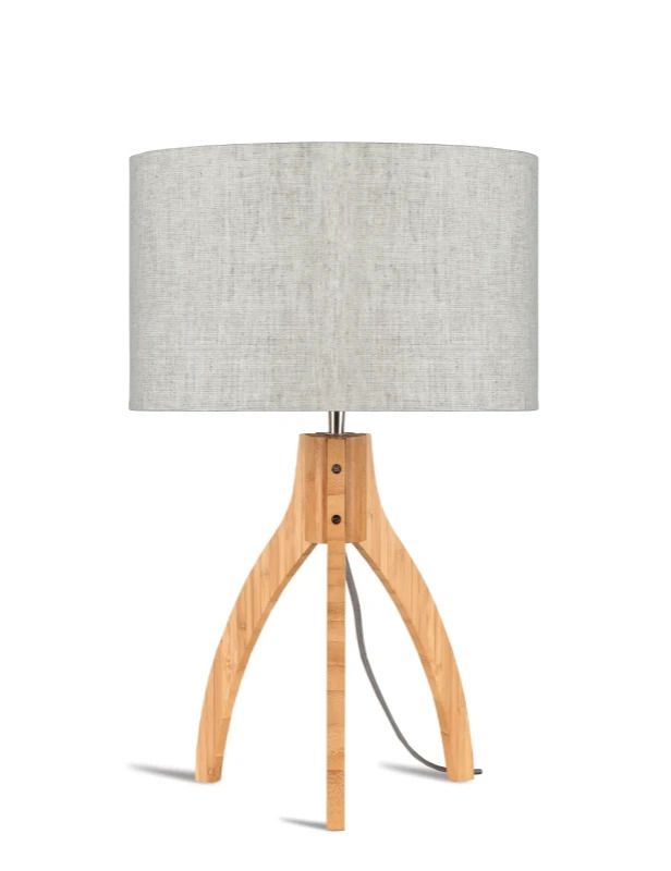 Good&Mojo Bamboe LED Tafellamp Annapurna | 1X E27 Max 40W | Light Linen