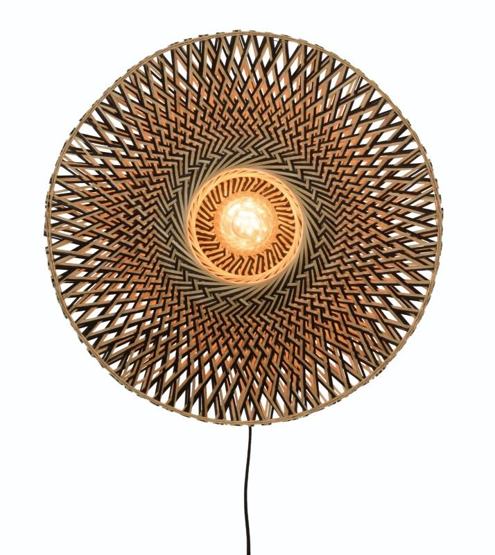 Good&Mojo Bamboe LED Wandlamp Bali | 1X E27 Max 60W | Natural/Black