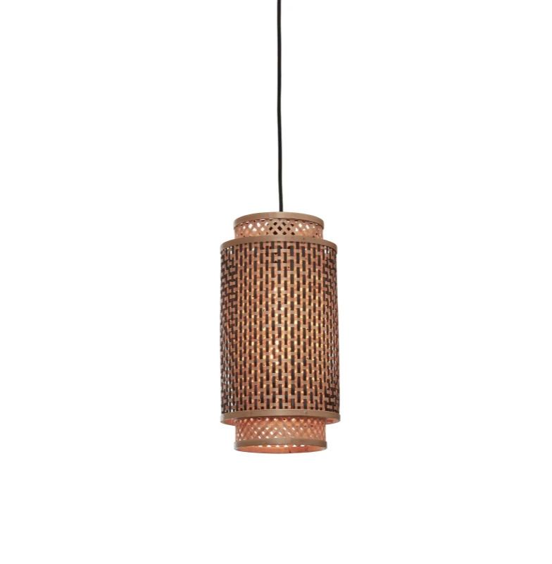 Good&Mojo Bamboe LED Hanglamp Bhutan | 1X E27 Max 60W | Natural/Black