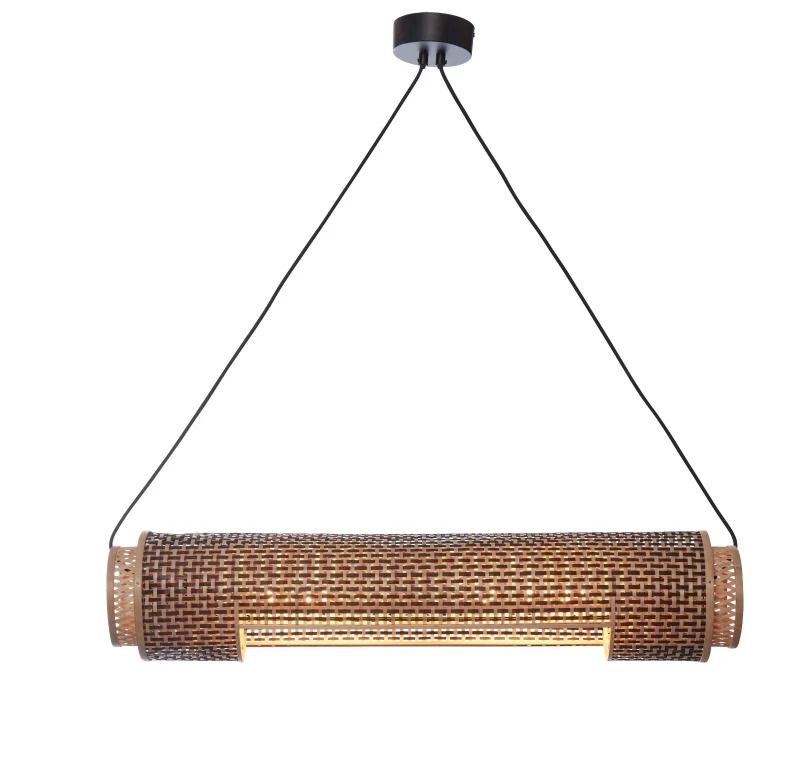 Good&Mojo Bamboe LED Hanglamp Bhutan | 2X E27 Max 60W | Natural/Black