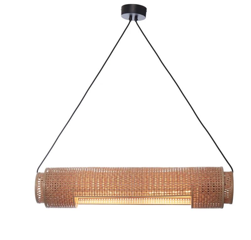 Good&Mojo Bamboe LED Hanglamp Bhutan | 2X E27 Max 60W | Natural/Black