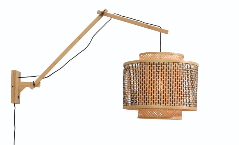 Good&Mojo LED Wandlamp Bhutan | 1X E27 Max 40W | Natural/Black