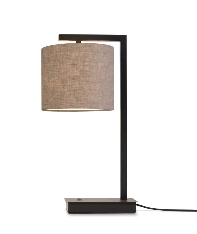 it's about RoMi LED Tafellamp Boston | 1X E14 Max 40W | Dark Linen