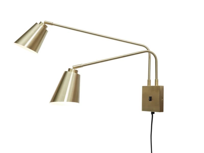 it's about RoMi LED Wandlamp Bremen | 2X E27 Max 40W | Gold