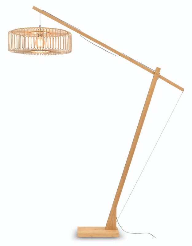 Good&Mojo Bamboe LED Staande Lamp Bromo | 1X E27 Max 60W | Natural/Black